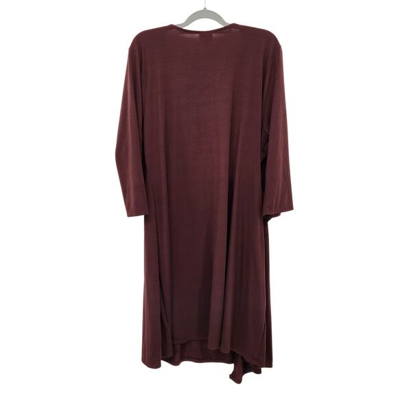 NWT LuLaRoe Chocolate Brown Michelle Wrap Dress Plus Women's 3X - Picture 7 of 7